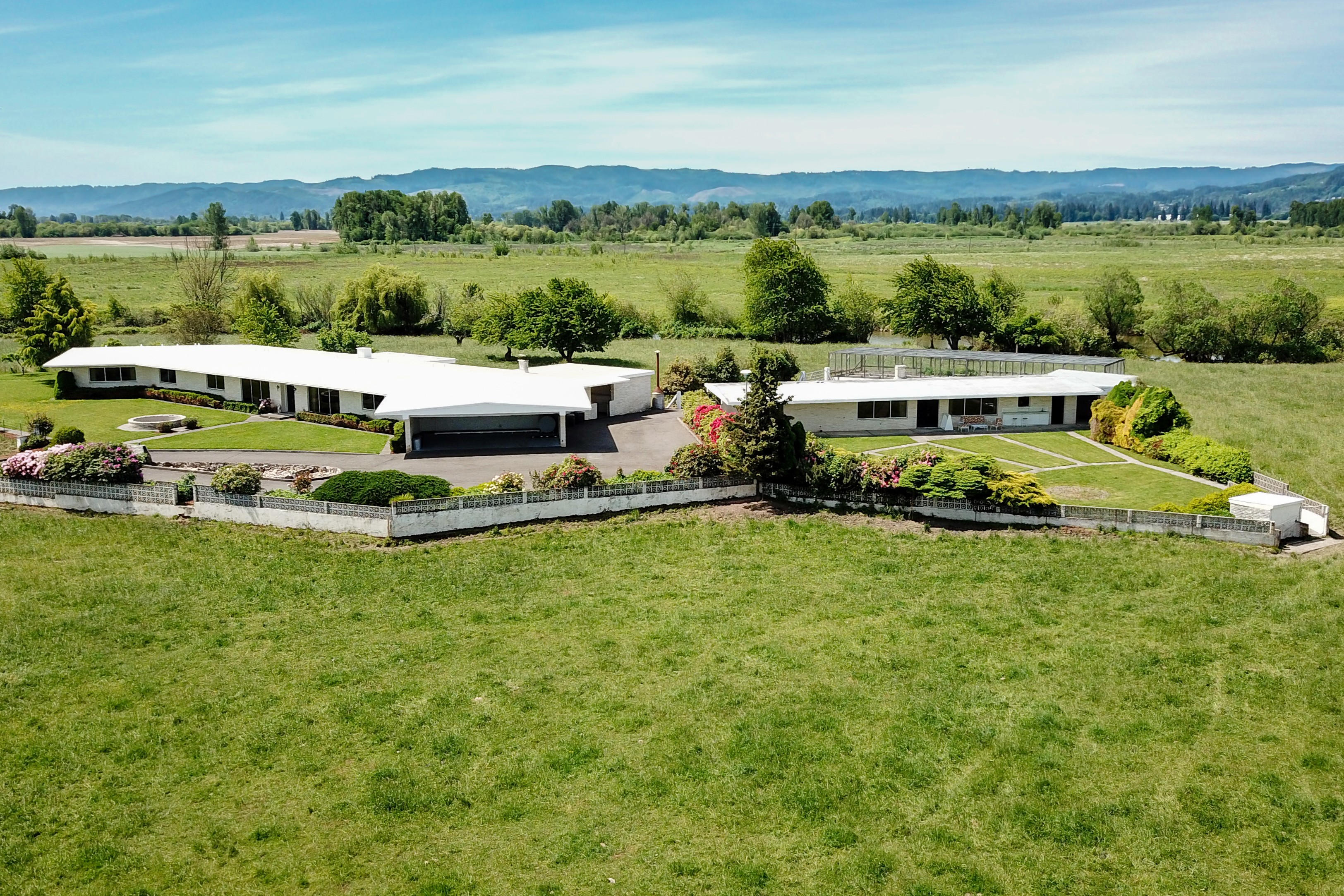Portfolio image of drone shot over cattle ranch
